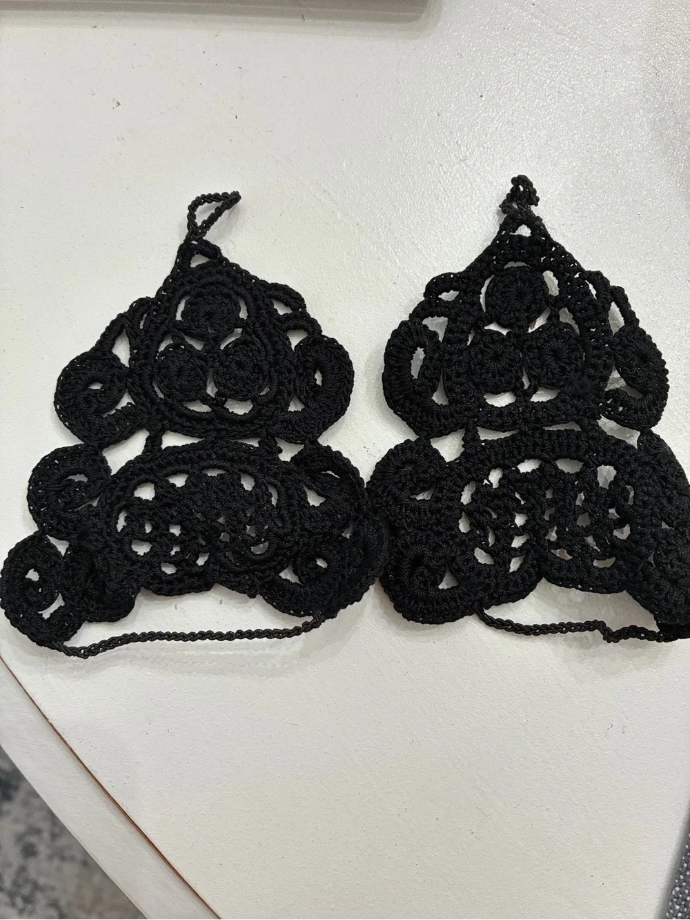 Black Crochet Barefoot Sandal - Women Shoes
